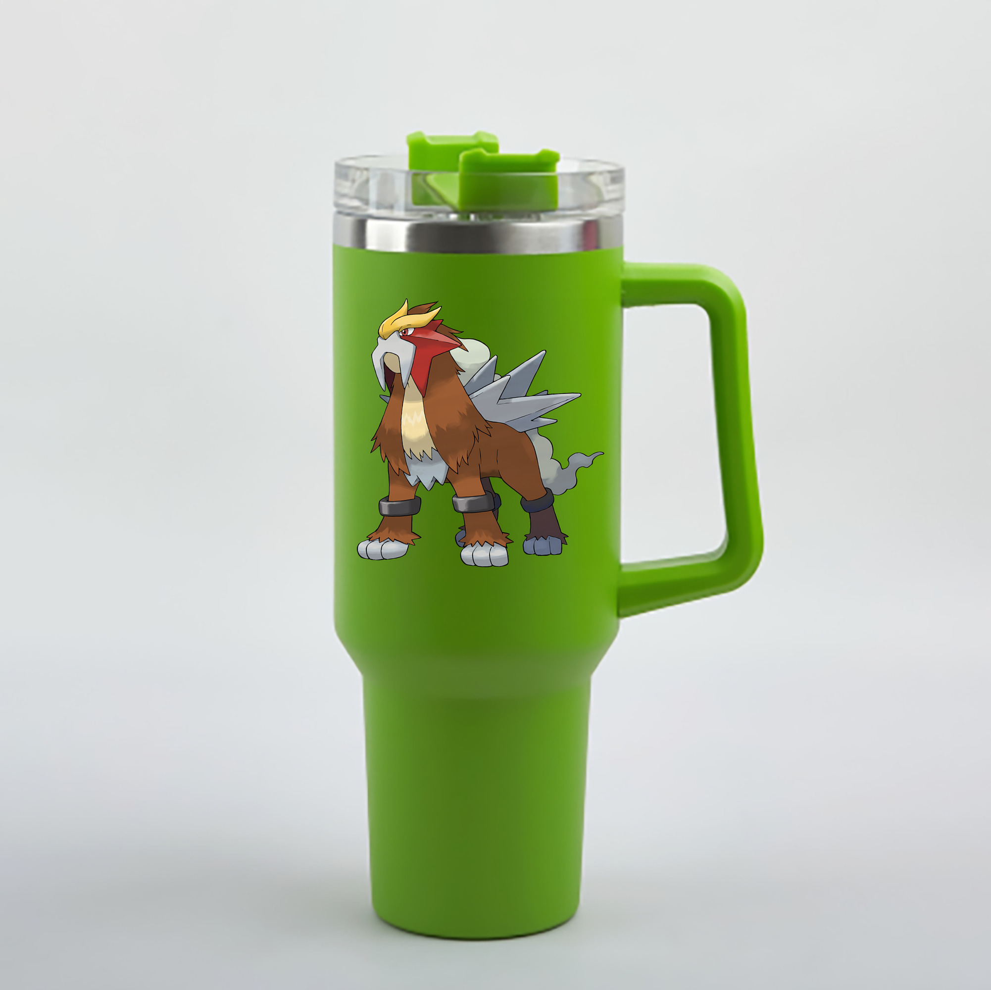 （画像用） ポケットモンスター Pokémon 1200mL車用タンブラー - クリスタルステッカー（プラスチックストロー付き）